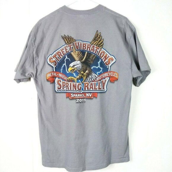 Street Vibrations Spring Rally 2011 Motorcycle T-Shirt M - Picture 1 of 5